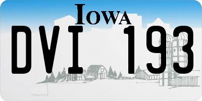 IA license plate DVI193