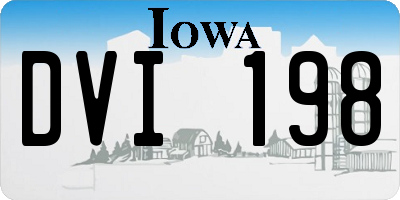 IA license plate DVI198