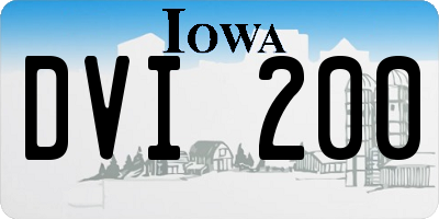 IA license plate DVI200