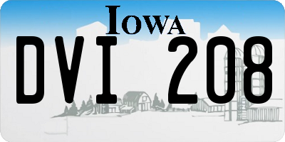 IA license plate DVI208