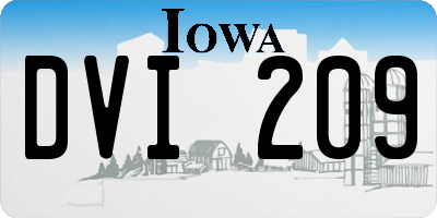 IA license plate DVI209