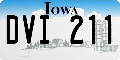 IA license plate DVI211