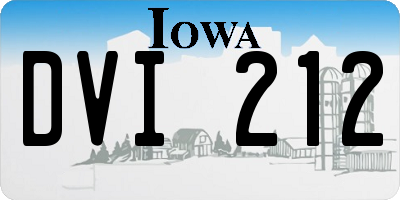 IA license plate DVI212