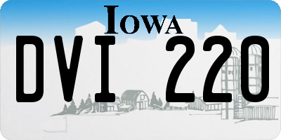 IA license plate DVI220