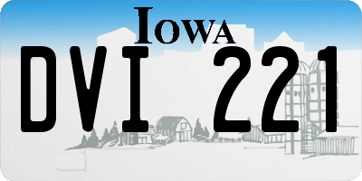 IA license plate DVI221