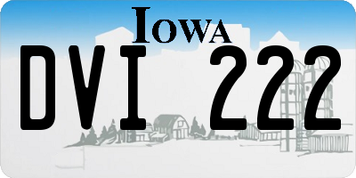IA license plate DVI222