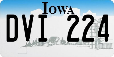 IA license plate DVI224