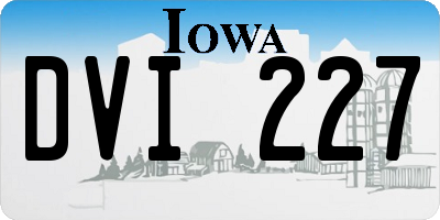 IA license plate DVI227
