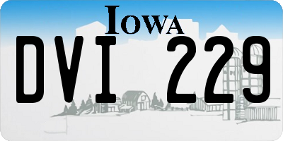 IA license plate DVI229