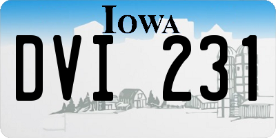 IA license plate DVI231