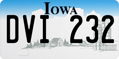 IA license plate DVI232