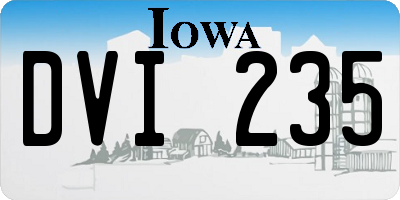 IA license plate DVI235