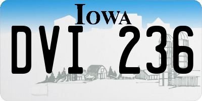 IA license plate DVI236