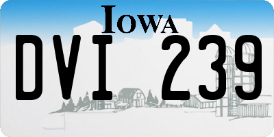 IA license plate DVI239