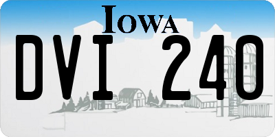 IA license plate DVI240