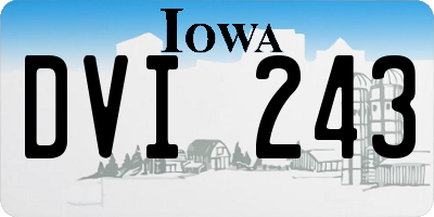 IA license plate DVI243