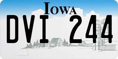 IA license plate DVI244