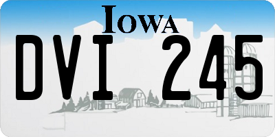 IA license plate DVI245