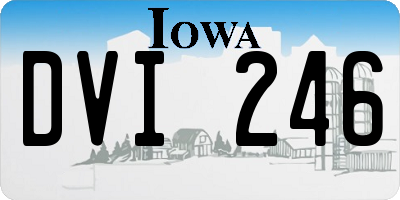 IA license plate DVI246