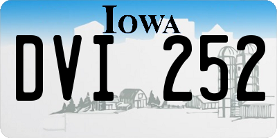 IA license plate DVI252