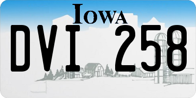 IA license plate DVI258