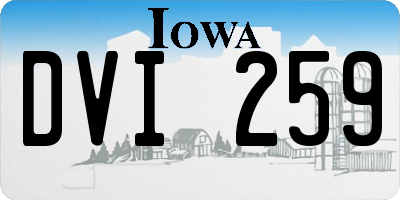 IA license plate DVI259