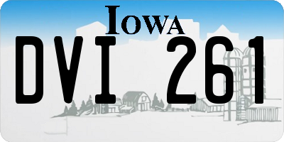 IA license plate DVI261