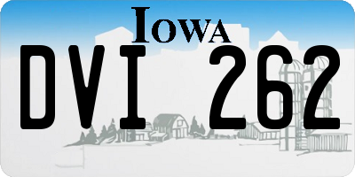 IA license plate DVI262