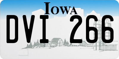 IA license plate DVI266