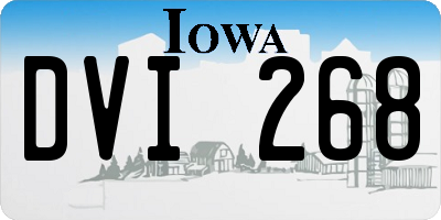 IA license plate DVI268