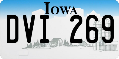 IA license plate DVI269