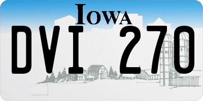 IA license plate DVI270