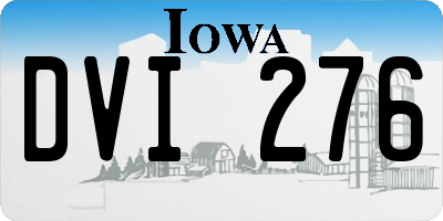 IA license plate DVI276