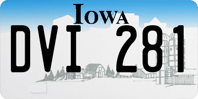 IA license plate DVI281