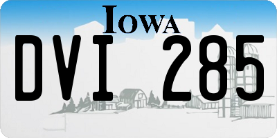 IA license plate DVI285