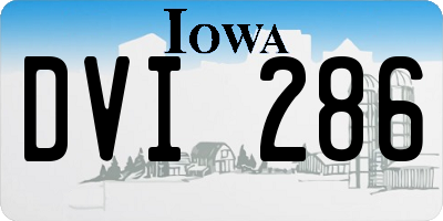 IA license plate DVI286