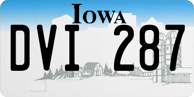 IA license plate DVI287