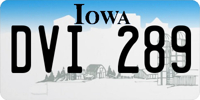 IA license plate DVI289