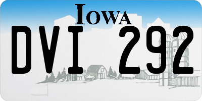 IA license plate DVI292
