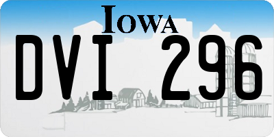 IA license plate DVI296