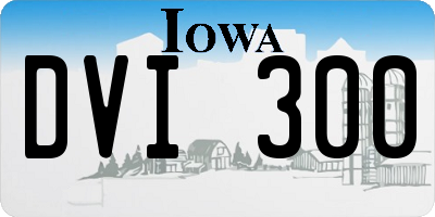 IA license plate DVI300