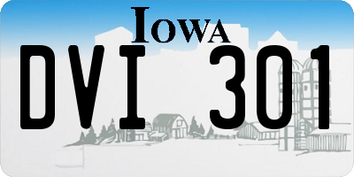IA license plate DVI301