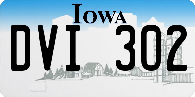 IA license plate DVI302