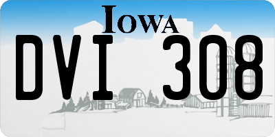 IA license plate DVI308