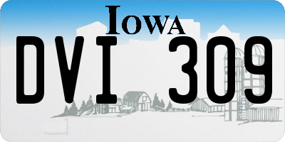 IA license plate DVI309