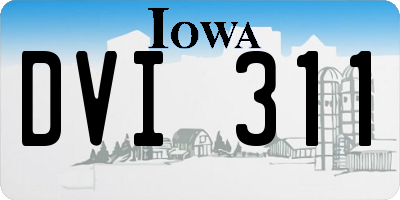 IA license plate DVI311