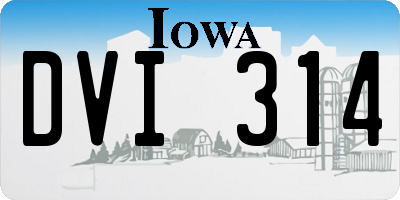 IA license plate DVI314