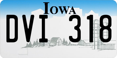 IA license plate DVI318