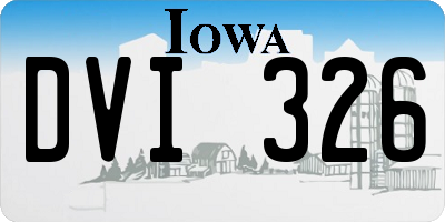 IA license plate DVI326