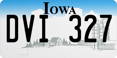 IA license plate DVI327